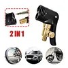 Bicycle Air Nozzle Brass Dual Head Adapter Converter Hose Adapter (Not Deflate)