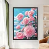 Camellia-11CT Stamped Cross Stitch Silk Thread 61*82cm/24.02*32.28in(Big Size)
