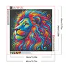 Diamond Painting -DIY Round Drill Colorful Lion(40*40CM)