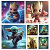 (Multi Style)Groot And Yoda-Full Embroidery 3 Strands 11CT Stamped Cross Stitch-40*40CM
