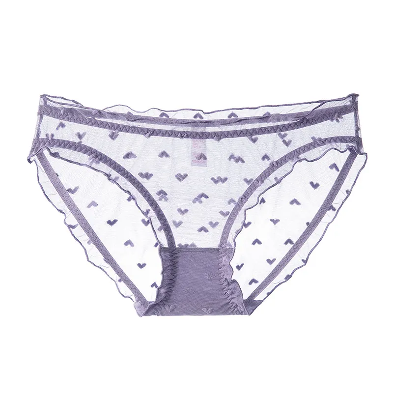 Churchf Pure Cotton Wave Sexy Lace Underwear Women's Summer Ultra-Thin Breathable Comfortable Lady's Sex-Squire Pure Mid-Rise Shorts Panties