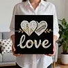 (25x25cm)DIY Pearl Painting Love Framed Handmade Pearl Material Art Kit Living Room Decor