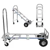 [US Local Warehouse] Convertible Hand Truck Alloy Fold Handcart Swivel Caster Tow Cart Cargo Trolley Convertible Hand Truck Dolly Cart With Wheels for Delivery Driver/Mover