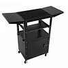 [US Local Warehouse] Rolling AV Carts Cabinet & Stands with Locking Cabinet Keyboard Tray Printer Craft Utility Cart with Wheels Height Adjustable 36-44 in 110lbs for Classroom Office