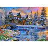 >SALE<Full Embroidery Eco-cotton Thread 11CT Printed Snowhouse Cross Stitch Artwork
