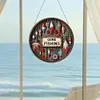 (US Local)DIY Outdoor Fishing Diamond Art Pendant Window Hanging Art for Home
