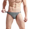Detachable Sexy Ice Silk Stretch Sheer Low Rise Thong