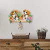 Wooden Special Shaped Warm Dog Family Diamond Art Craft Wall Hooks Home Decor