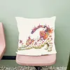 Flower Cat-Pillow Case-3 strands 11CT Stamped Cross Stitch-46*46CM