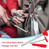 Quick Change Tire Valve Core Tool Kit for Replacing Leaky Valves in Cars Trucks