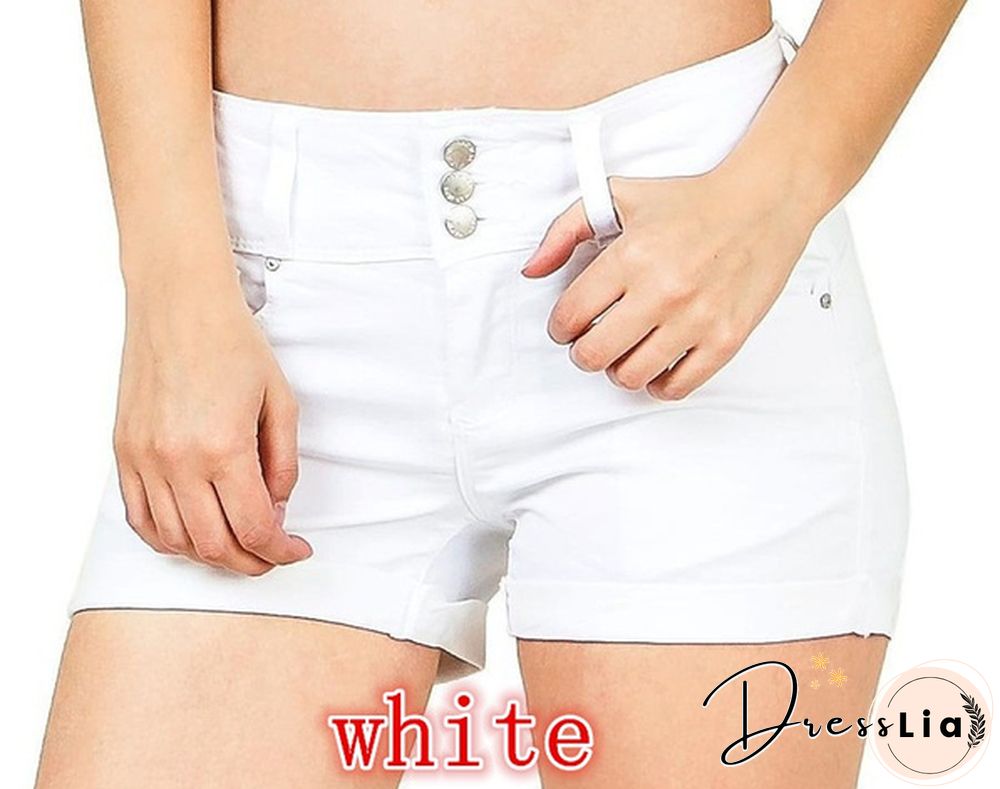Plus Size Womens Ladies High Waist Short Jeans Shorts Denim Pants
