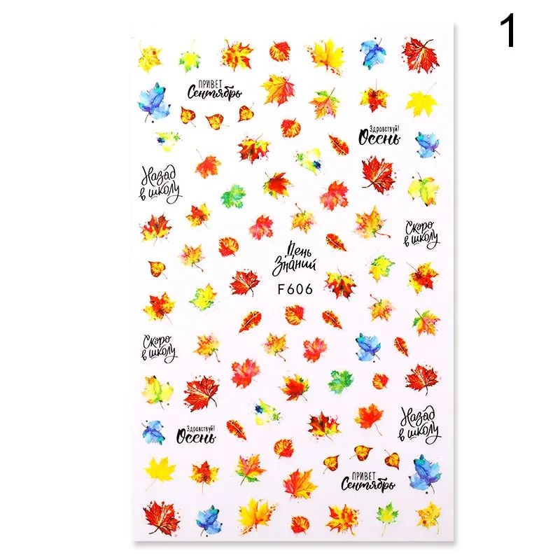1 Sheet Butterfly Stars Series Nail Sticker Flower Leaves Slider Transfer Nail Decals Decoration Nail Art DIY Accessories-Nail Inspo