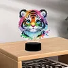 (US Local)Animal Diamond Painting Night Light Diamond Art Lamp Home Decoration (Tiger)