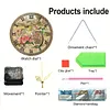 DIY Acrylic Pink Flower Diamond Painting Wall Clock Pendant Hanging Kit