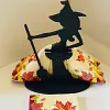 Porte-serviettes/serviettes de sorci&egrave;re d'Halloween