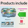 (US Local)Owl Diamond Painting Kit Square Pill Box Portable Travel Medicine Storage Box