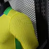 Joyfball 2025 Long Sleeve Player Version Brazil Home Soccer Jersey（The player version jersey is a bit tight, please pay attention to the size selection）