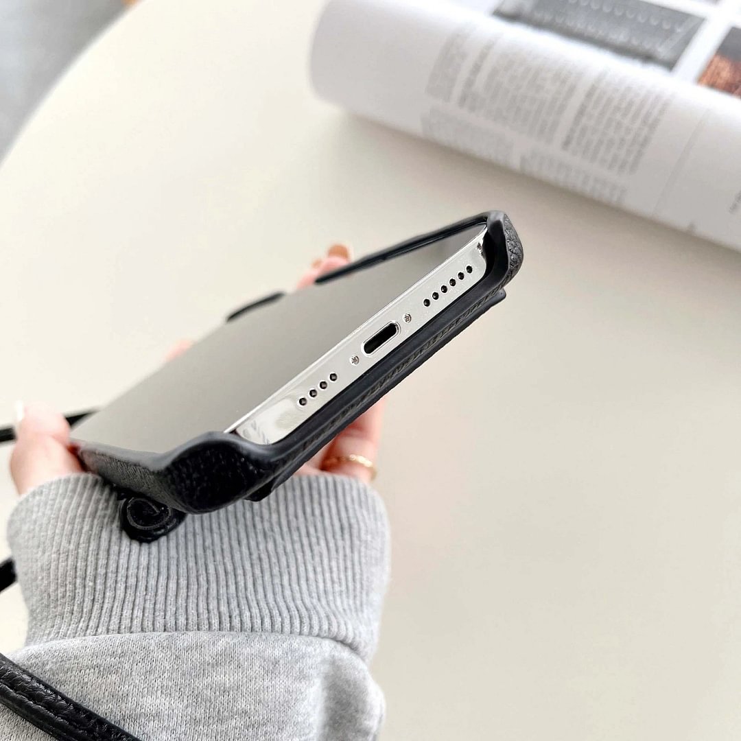 Suitable for Apple 13/14 series messenger card  bag Phone case
