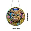 Diamond Painting Single-sided Owl Pendant for Home Garden