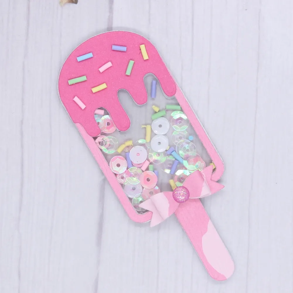 KSCRAFT Cute Popsicle Shaker Metal Cutting Dies Stencils for DIY Scrapbooking Decorative Embossing DIY Paper Cards 515-1