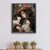 Literary Retro Girl - Paint by Numbers Acrylic Painting 40x50cm