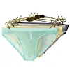 Men's Mesh Transparent Bulge Pouch Bikini Briefs Underwear Breathable Super Thin Briefs