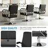 [US Local Warehouse] Hairdresser Barber Salon Chair Capacity 420 Lbs Barber Chair with Heavy Duty Hydraulic Pump 360 Swivel Adjustable Styling Equipment for Barbershop Home Hairdresser (Silver)