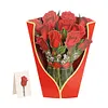 Floral Bouquet Thank You Card 3D Pop Up Card for All Occasion (Rose)