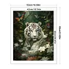 (Big Size)White Tiger - 11CT Stamped Cross Stitch - 50*60cm - Animal