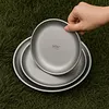 3Pcs Titanium Purification Plate Travel Tableware Stackable Camping Fruit Tray