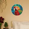 (US Local)DIY Parrot 5D Diamond Hanging Clock Art Craft for Living Room Decoration