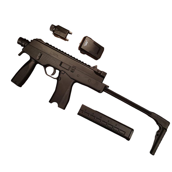 Buy Submachine Gun Toy Mp9 Gel Blaster - Semi/Full Auto with 30m Range