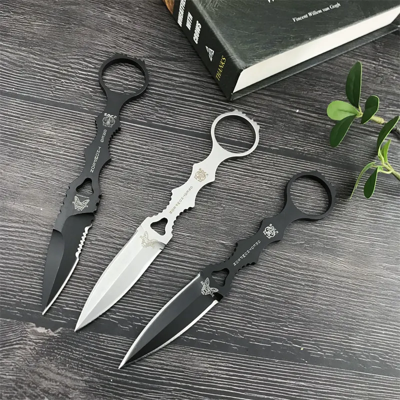 Bm Butterfly  Outdoor Survival Small Straight Knife High Hardness Edc Portable Mini Knife Hiking Self-Defense Knife