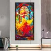 （Big Size)Dancing Girl Glass Painting-Paint by Numbers Acrylic Painting 40*80CM