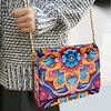 (US Local)DIY Mandala Diamond Art Wooden Coin Pouch with Chain 5D Diamond Painting Purse