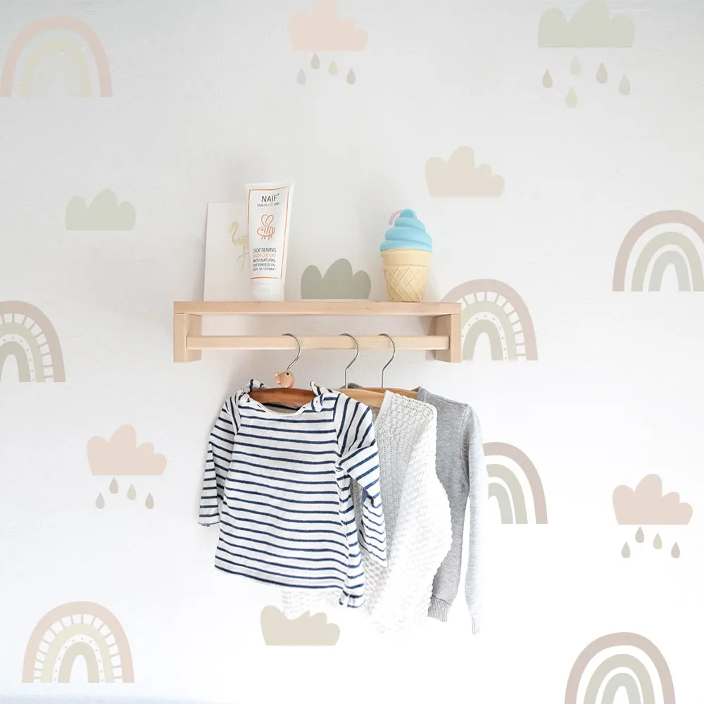Rainbow Stickers For Wall Stickers For Children's Decor On Wall In Bedroom Clouds Photo Wallpaper Stickers