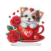 Acrylic Special Shaped Romantic Valentines Day Desktop Diamond Art Kits for Home