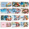 (US Local)12PCS DIY Xmas Pattern Rhinestone Diamond Art Mosaic Postcards for Celebrations