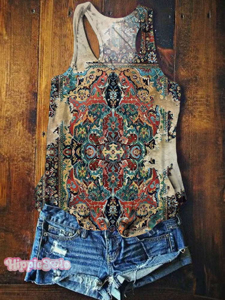 Women&rsquo;s Vintage Print Tank Top As Shown / S