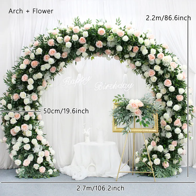 A2237 Wedding Arch Decoration Party Background Arrangement Floor Flower Props