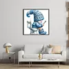 Goblin Goes To The Toilet-Full Embroidery 2 Strands 18CT Stamped Cross Stitch-25*25CM