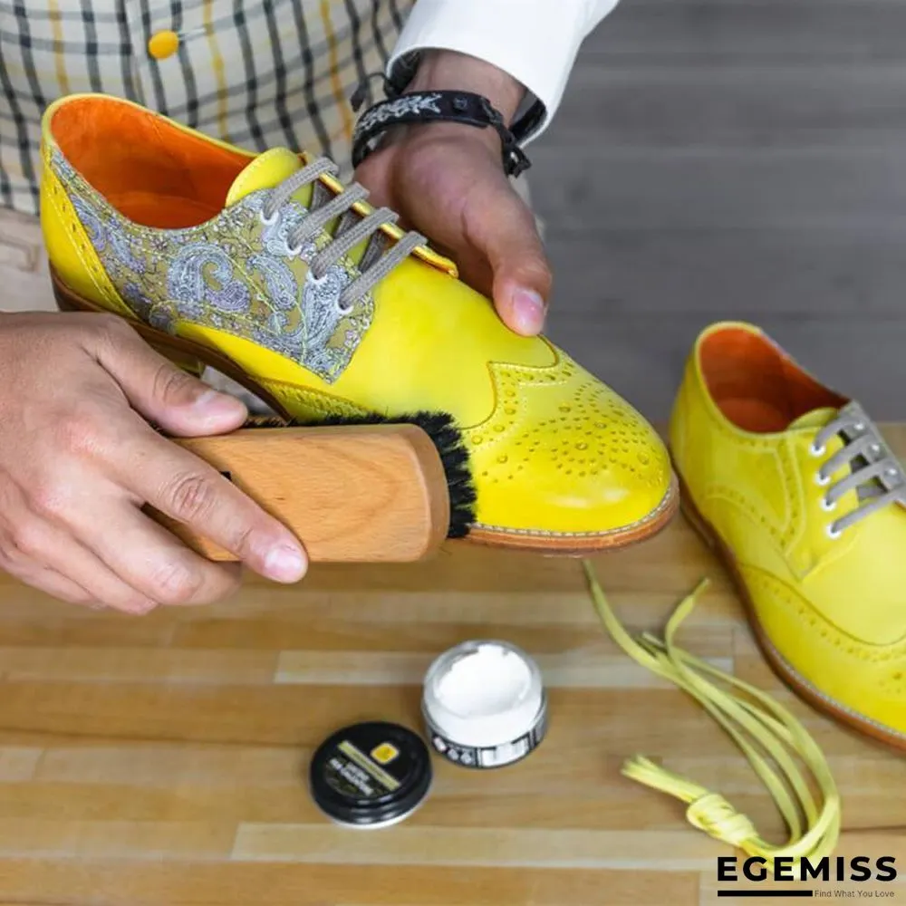 Handmade Paisley Pattern Oxford Leather Shoes | EGEMISS