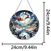 (US Local) DIY Xmas Diamond Painting Ornament with Clock Function Creative Craft