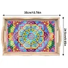 >SALE<Wooden Mandala 5D DIY Diamond Painting Serving Tray with Handle for Home Decor