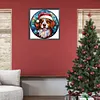 【Limited Stock Sale】Christmas Puppy Glass Painting-Paint by Numbers Acrylic Painting 40*40CM