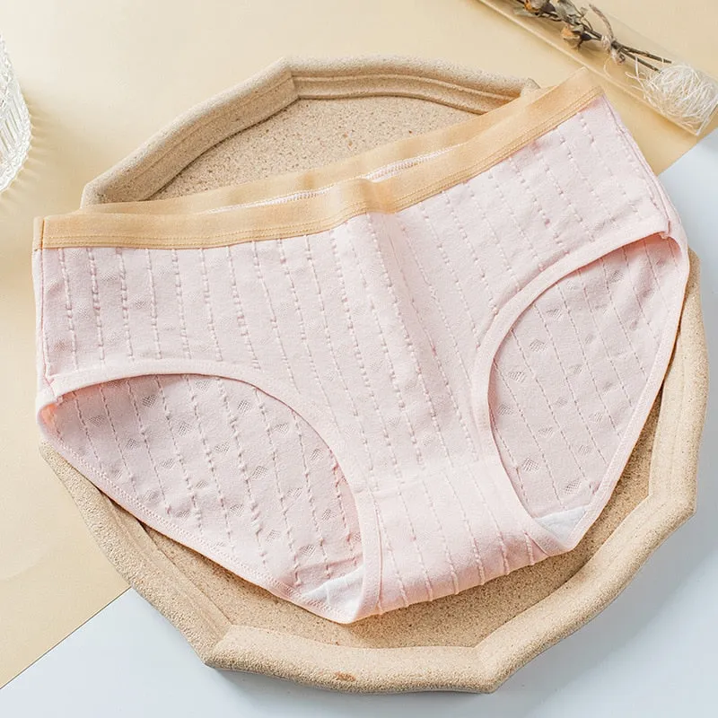 PCS / set M-XL Cotton Panties Women's Underwear Sexy Lace Panty Plus Size Fashion Solid Color Briefs Female Lingerie Underpants