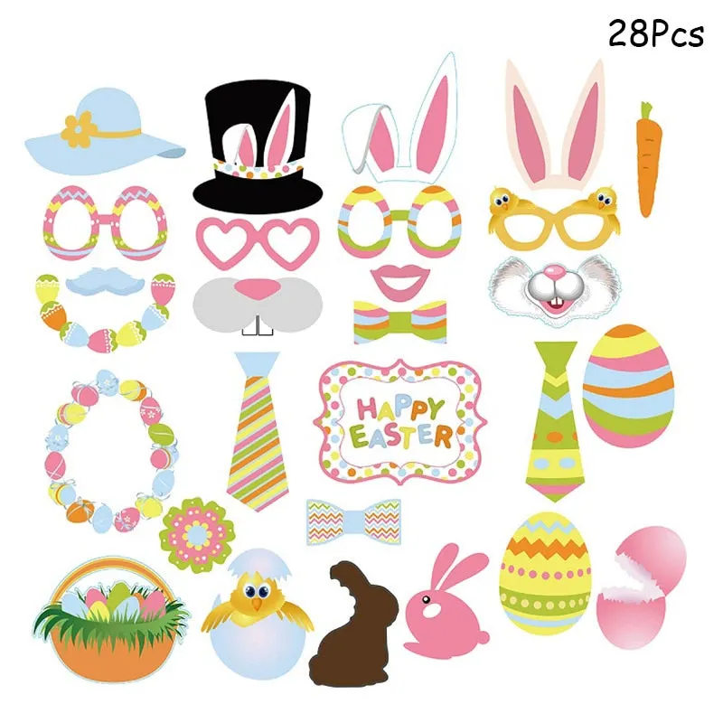 DIY Easter Decoration Eggs Styrofoam Foam Ball Happy Easter Decorations For Home Kids Easter Party Gifts Handmade Ornaments