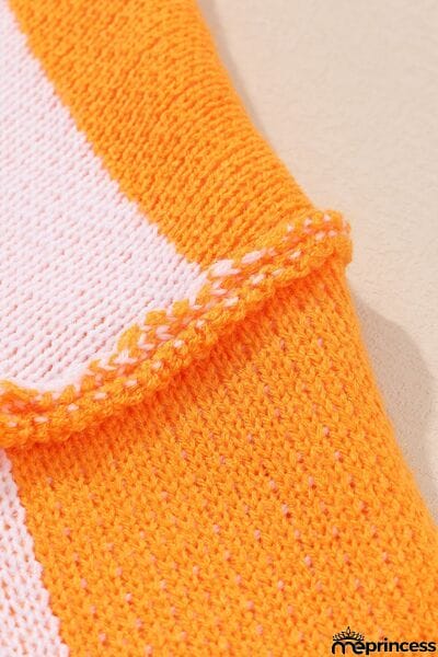 Checkered Exposed Seam Drooped Shoulder Sweater