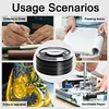 5X Illumination Paperweight Magnifier 6 LED Dome Desktop Magnifier for Reading