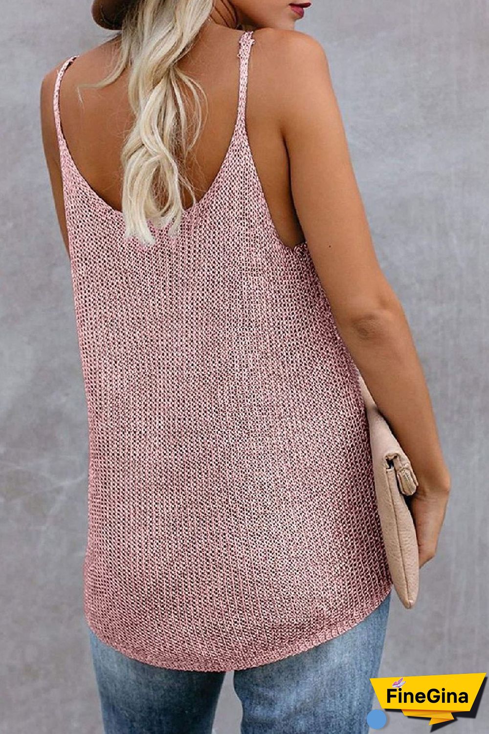 KarliDress Colorblock Metallic Cami Tank P12476